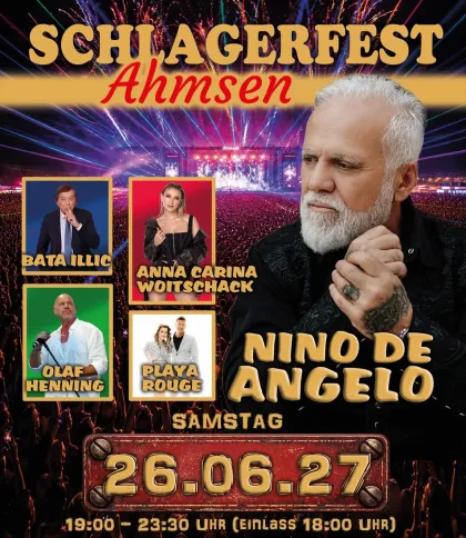 Plakat SCHLAGERFEST Ahmsen am 26. Juni 2027